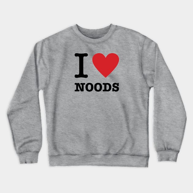 I Heart Noods Crewneck Sweatshirt by NobleTeeShop